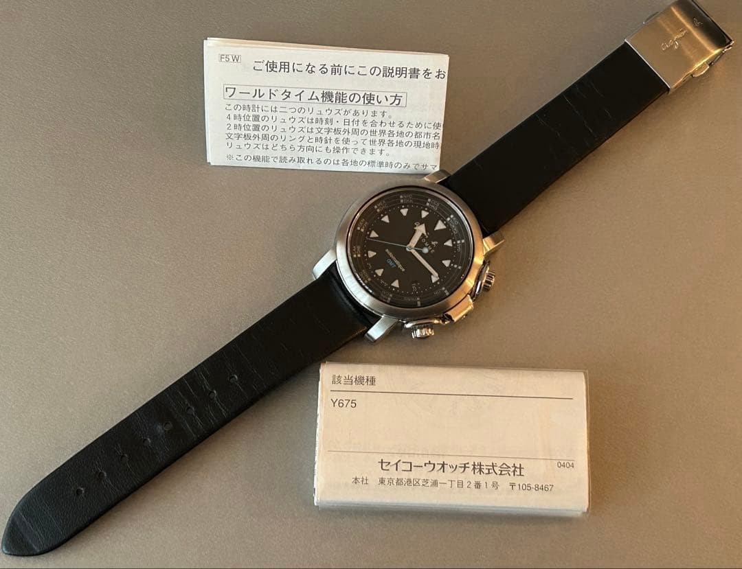 agnes b. GMT World Timer Automatic Wristwatch Sport Timepiece