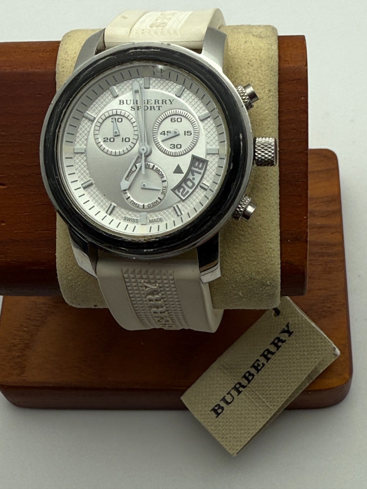 Burberry Endurance BU7760 Sport Chronograph 39mm Swiss Watch – Needs New Bezel