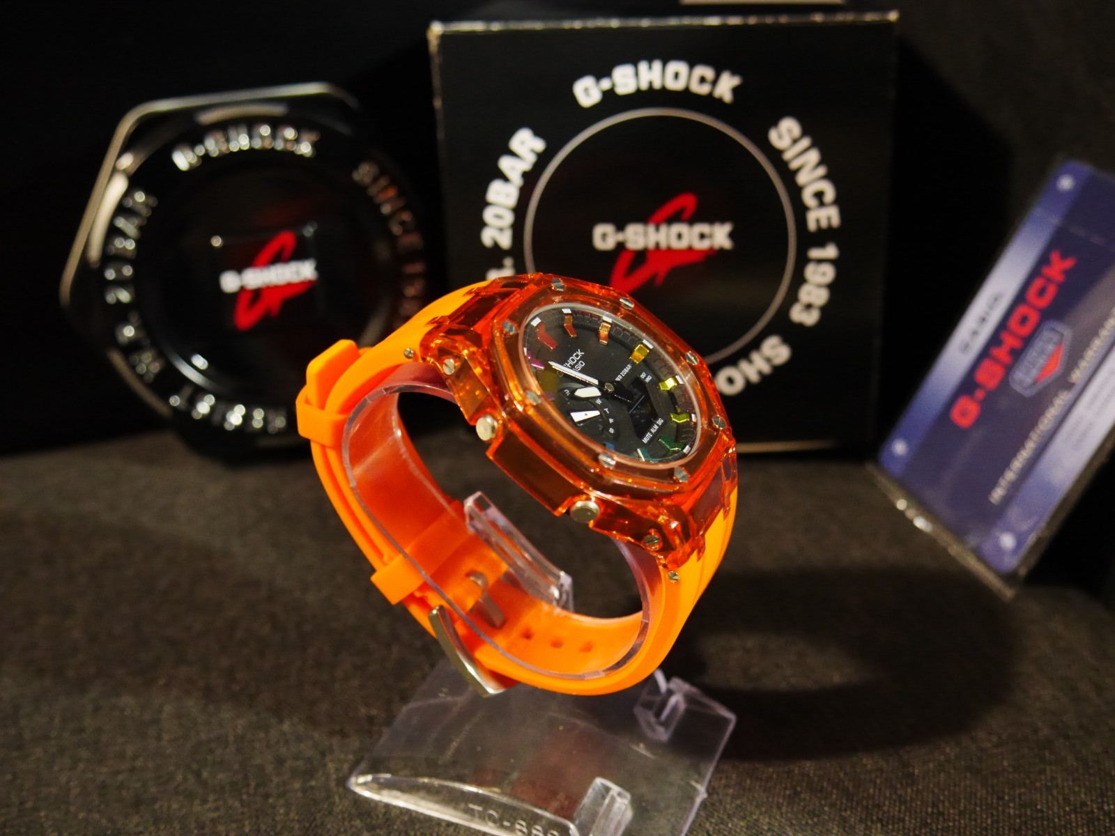 Casio G-shock Orange Rainbow Wrist Watch