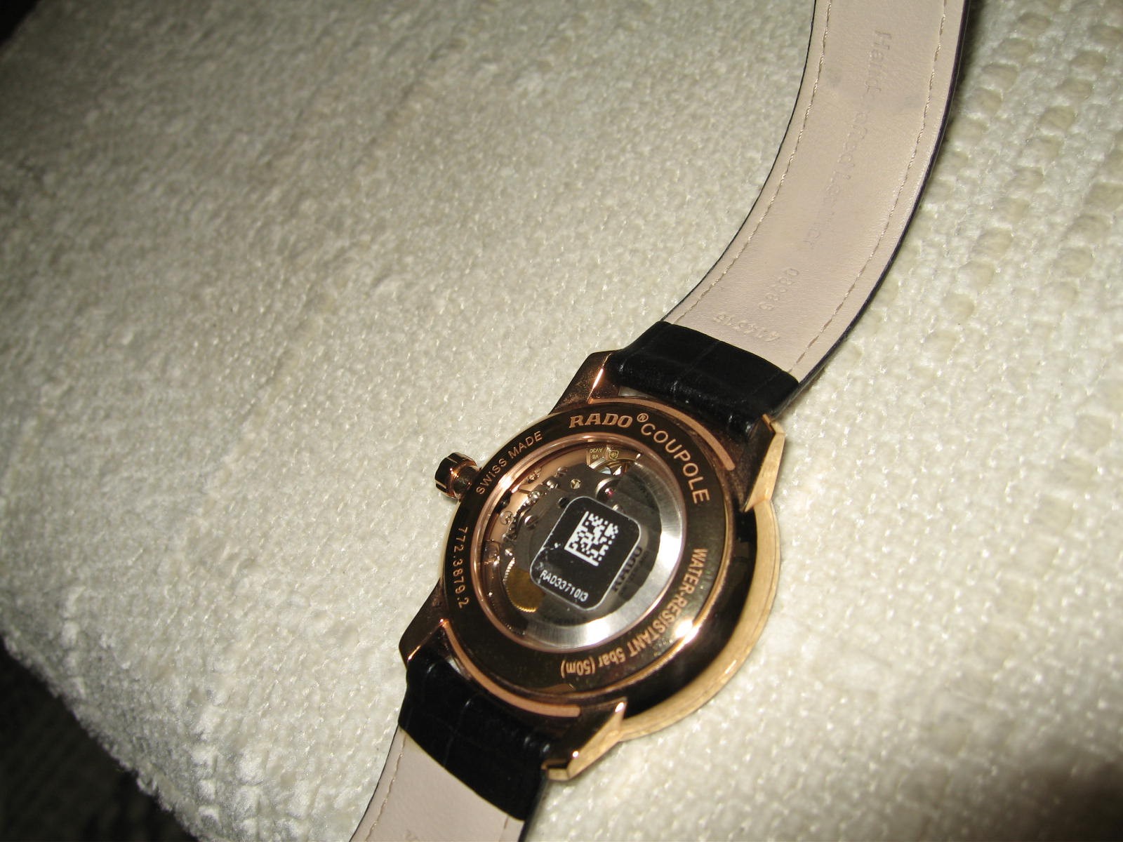 RADO Coupole Classic Automatic Power Reserve Black Dial Rose Gold 41mm Men Watch