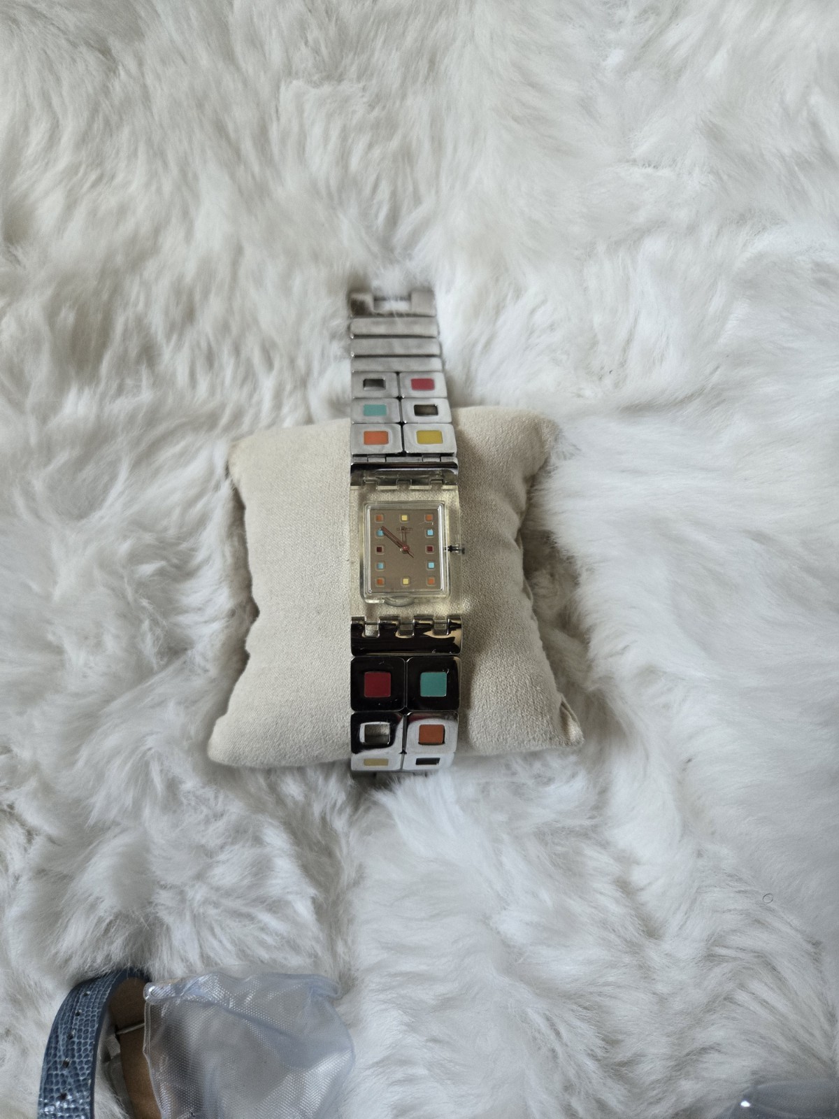 Swatch Full Empty Irony Watch Multicolor Womens 29mm 2002 New Battery 6.5″ a50
