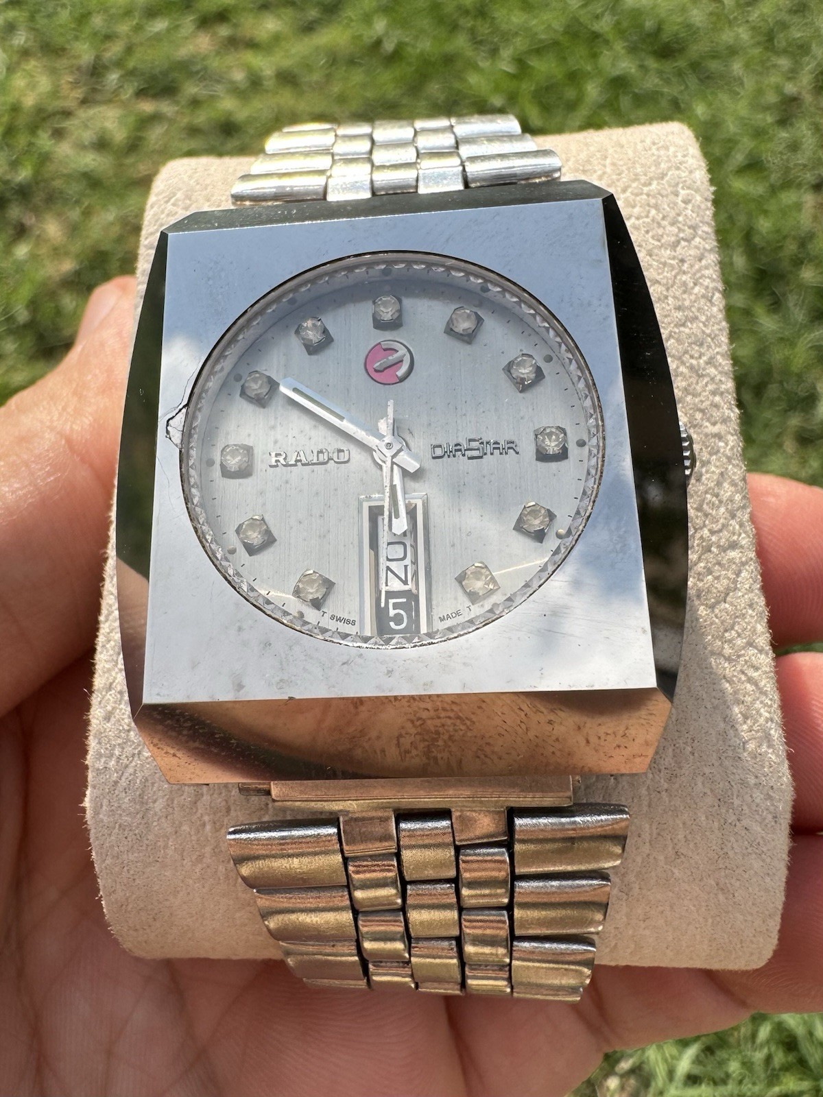 Vintage Rado Diastar 14 Tugsteno Original Diamond Dial Automatic Daydate 1975