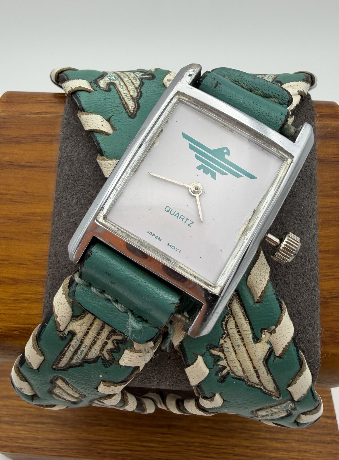 Vintage Native American Handmade Watch With Thunderbird Details