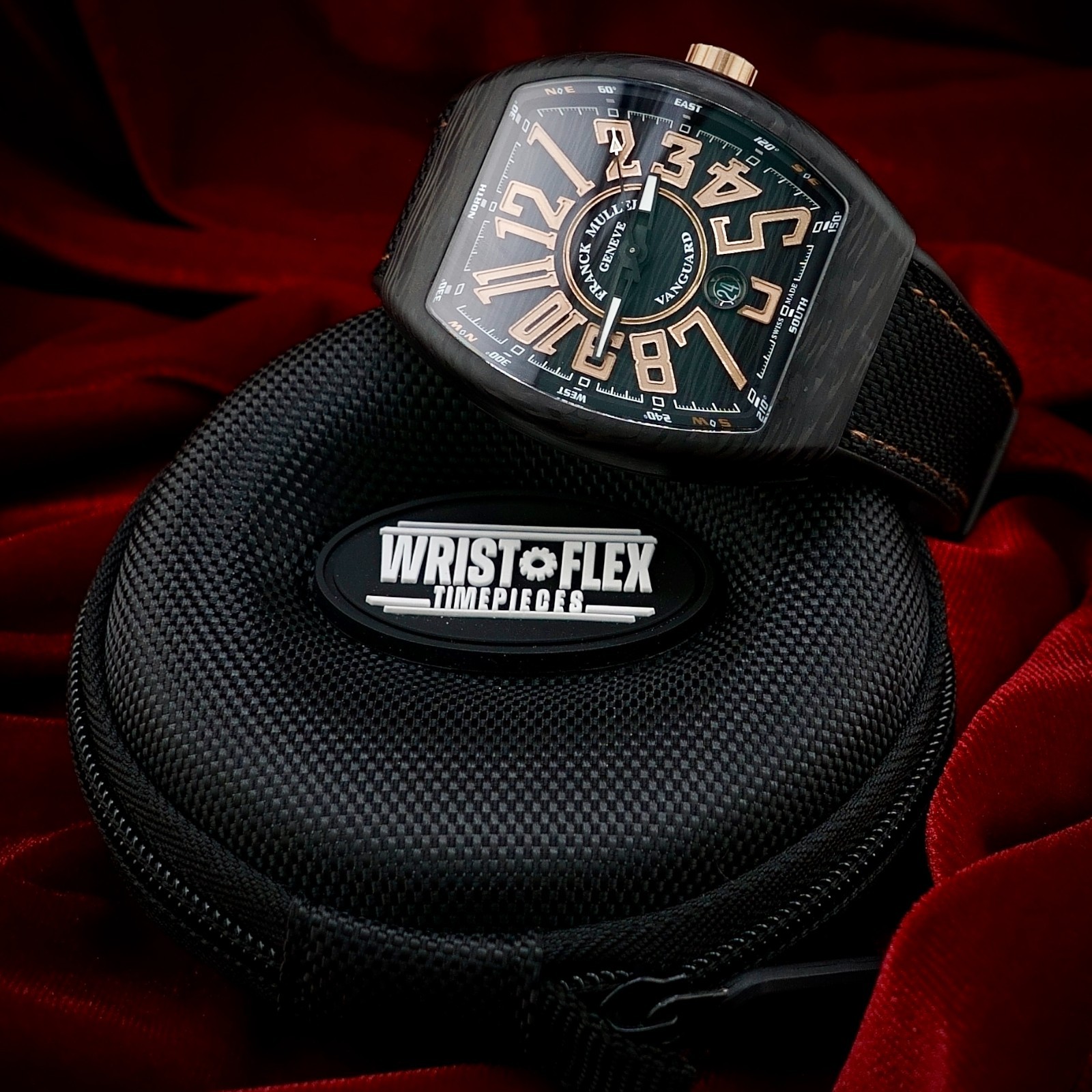 Franck Muller Vanguard V45 V SC DT CB NR 5N Carbon 18k Rose-Gold 45mm Full Set