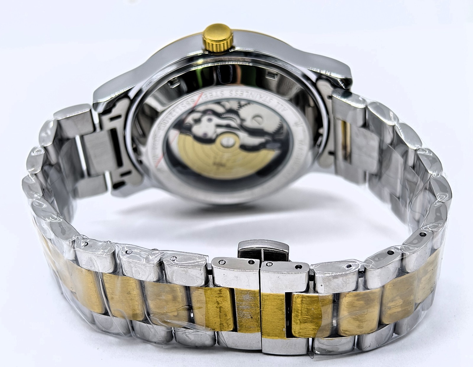Awesome Maserati Automatic Black Dial Dual Tone Band Analog Men’s Wrist Watch