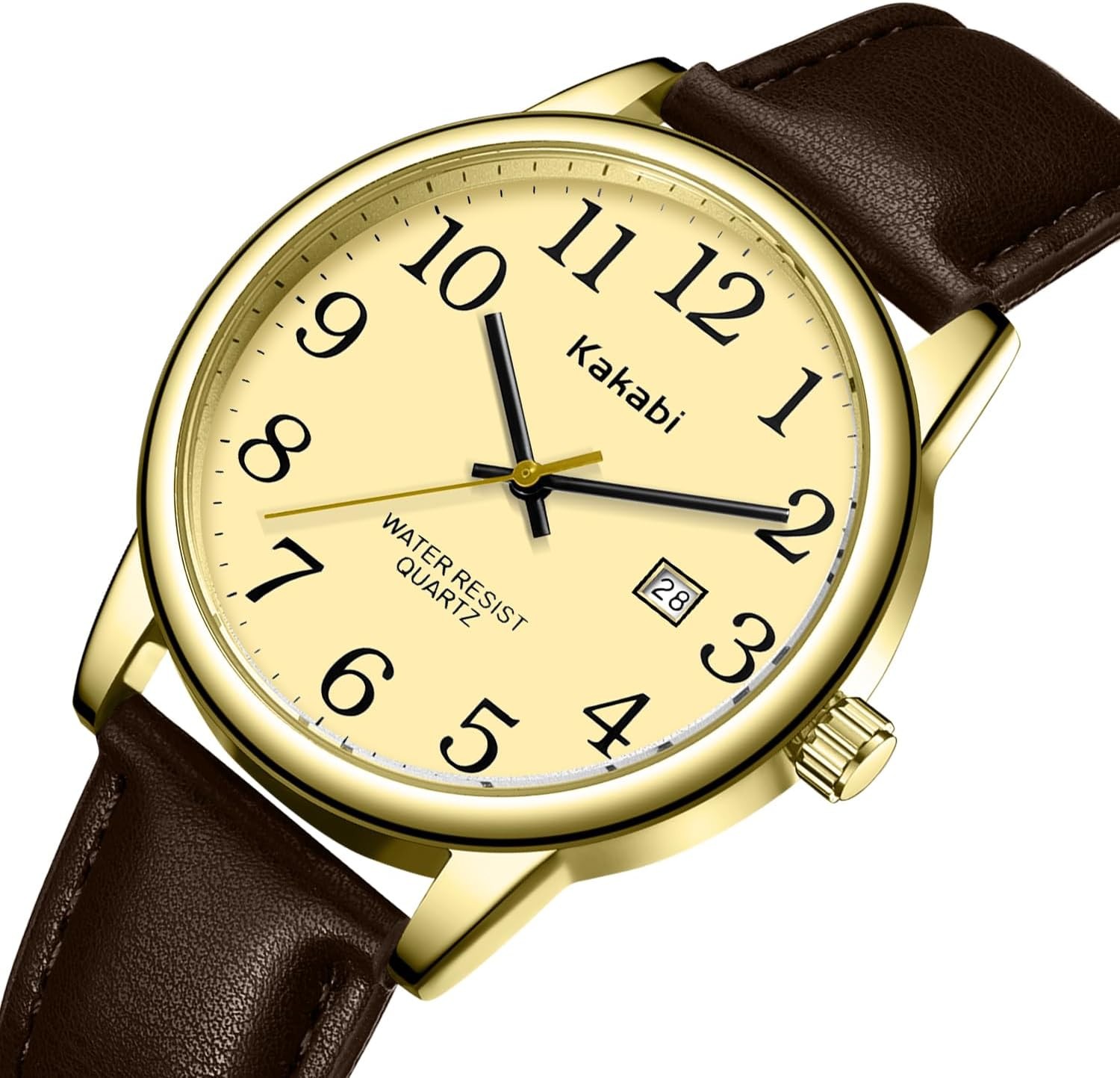 Watch for Men, Easy Reader Unisex Analog Quartz Waterproof Wristwatch with Date