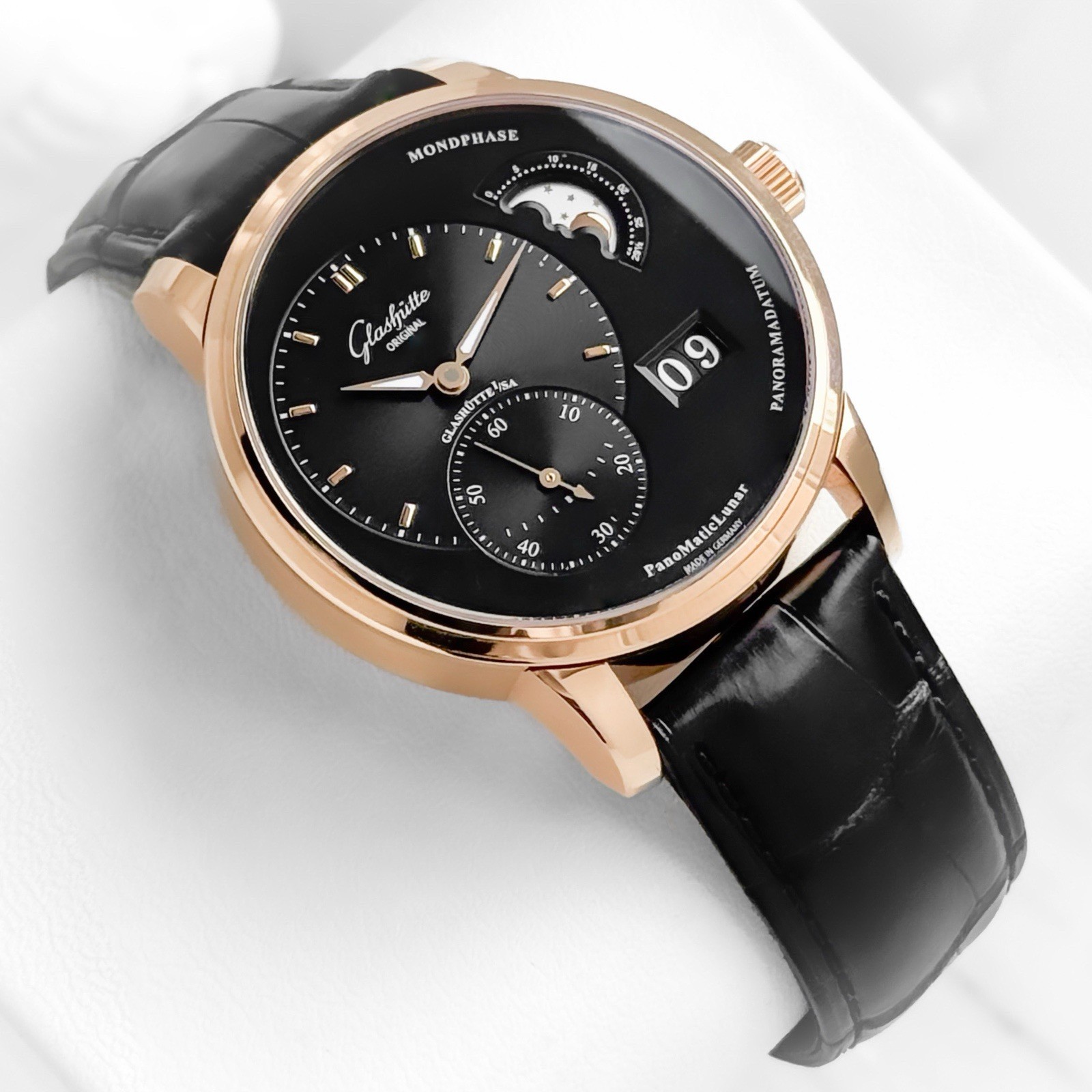 Glashutte Original 2026 PanoMaticLunar Rose Gold Black Dial 1-90-02-49-35-30