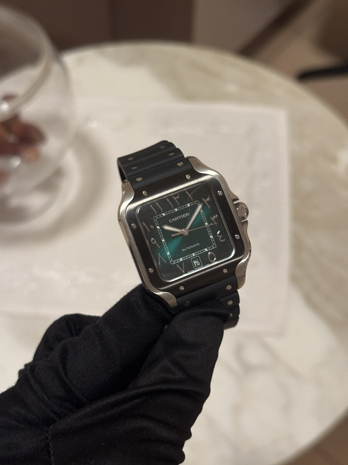 Cartier Santos Green Arabic Size L – 47.5 × 39.8MM 2024