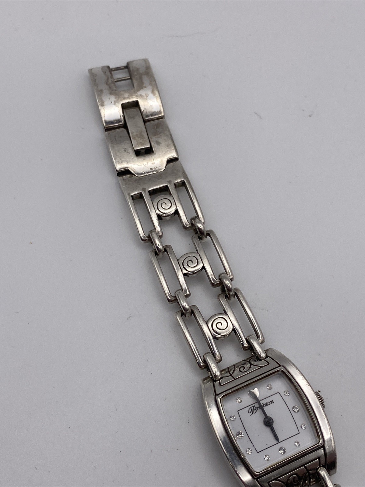 Brighton Malibu Silver Plated Adjustable Watch Crystal Hour Markers New Battery