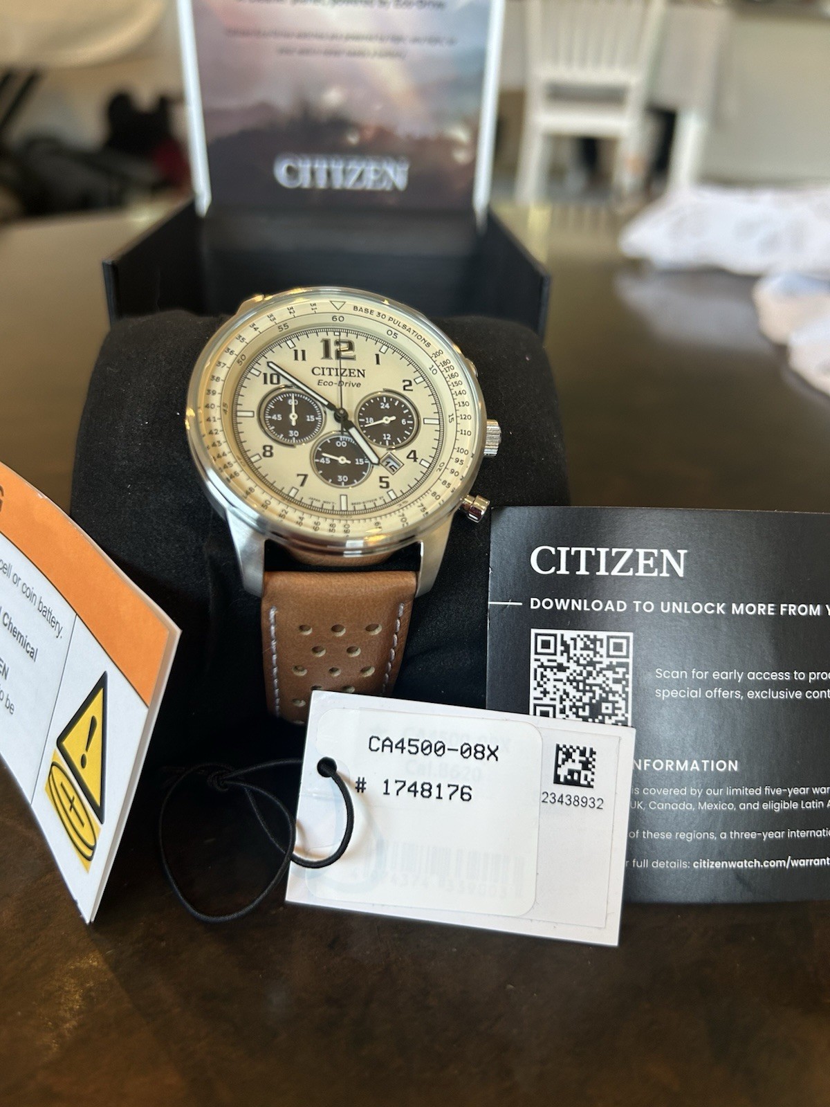 Citizen Men’s CA4500-08X Eco-Drive Chronograph Stainless Steel Quartz Watch NWT