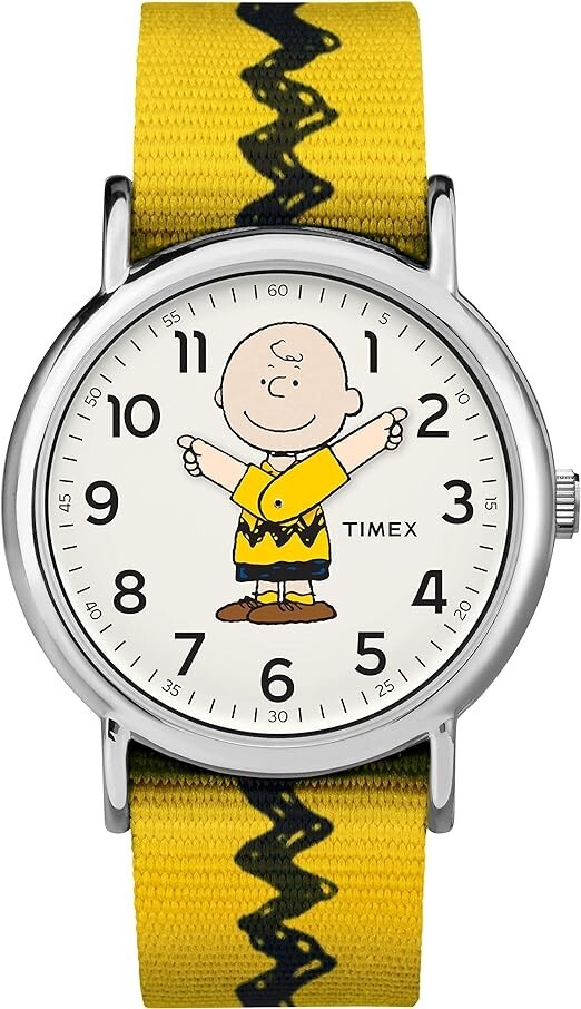 Timex Weekender 38mm Silver Stainless Steel Case with Yellow Nylon Strap Unisex