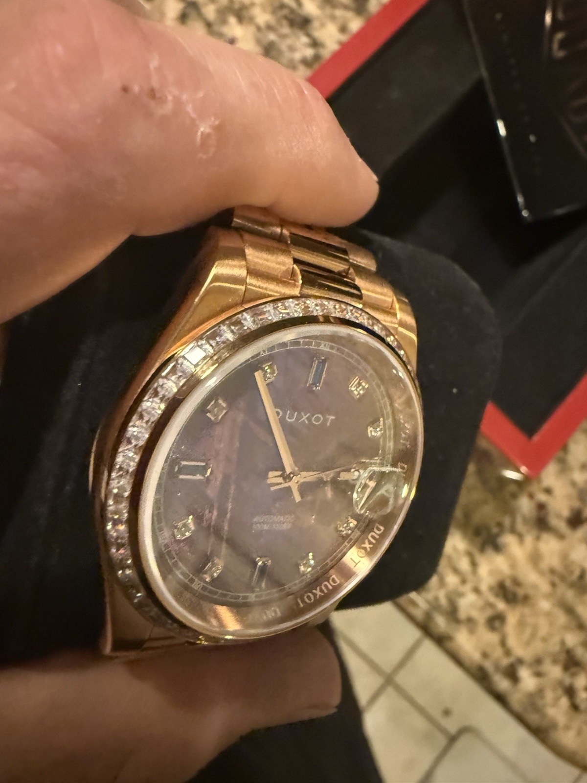Duxot SERENATA AUTOMATIC LIMITED EDITION Rose Gold Coloured Meteorite DX-2058-BB