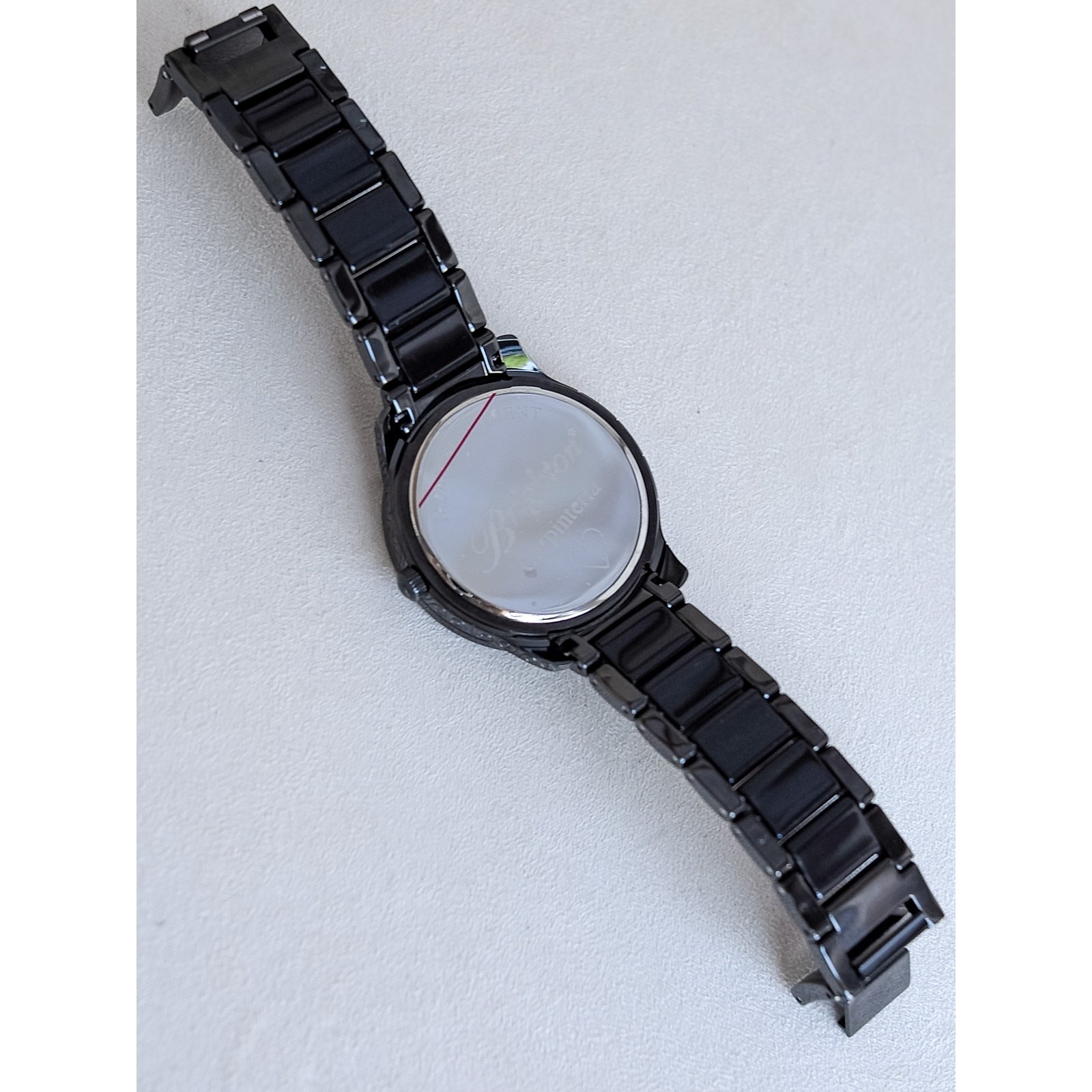 Brighton Carpinteria Chunky Wide Watch Dark Bronze Black Acrylic Fold Over Clasp