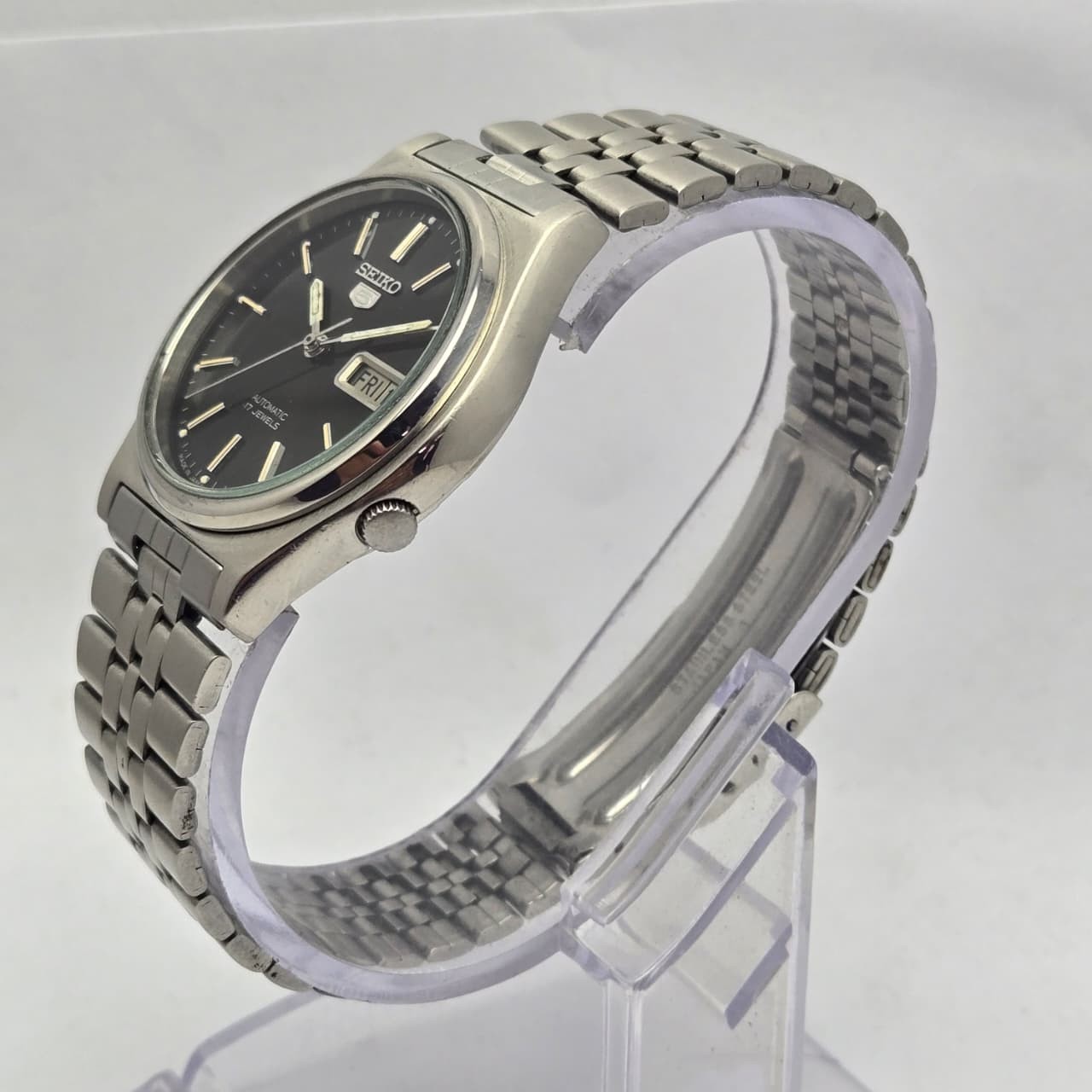 Seiko 5 Automatic 7009-3171 Day/date Black Dial Vintage Men’s Watch AAS294SGB8
