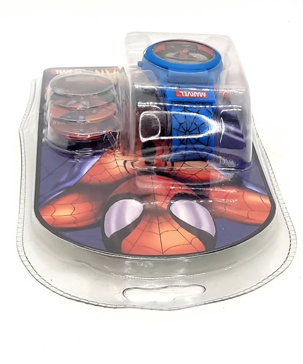 Spider-Man Digital Wristwatch Includes Multiple Faces Envy Watches Marvel 2002