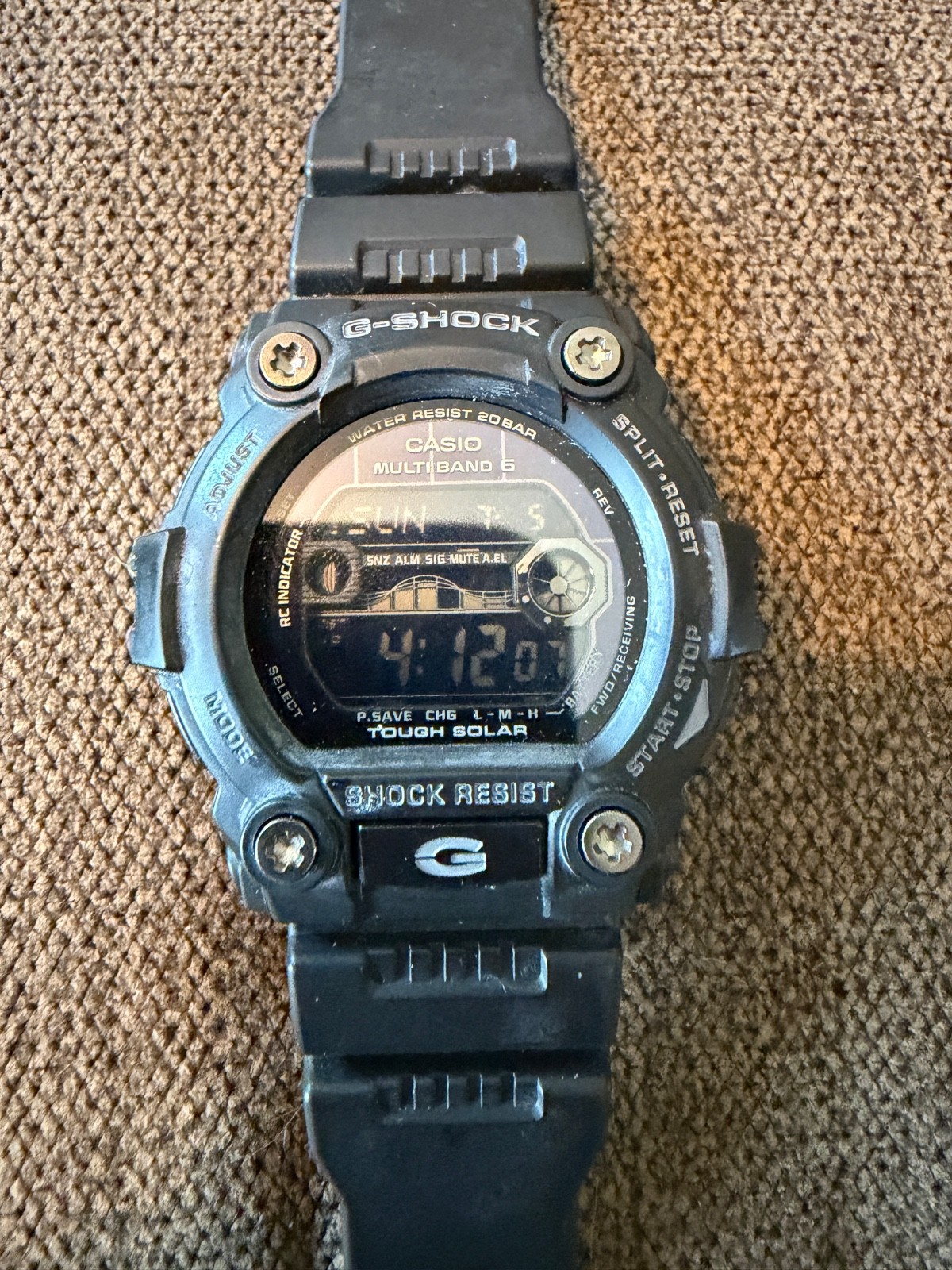 Casio G-Shock GW-7900B Mens Watch 50mm Black MultiBand 6 Tough Solar Atomic 200M