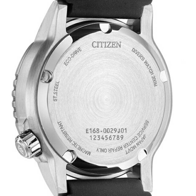 CITIZEN EO2020-08E Promaster Eco-Drive 200m Midsize Diver Black Rubber Watch