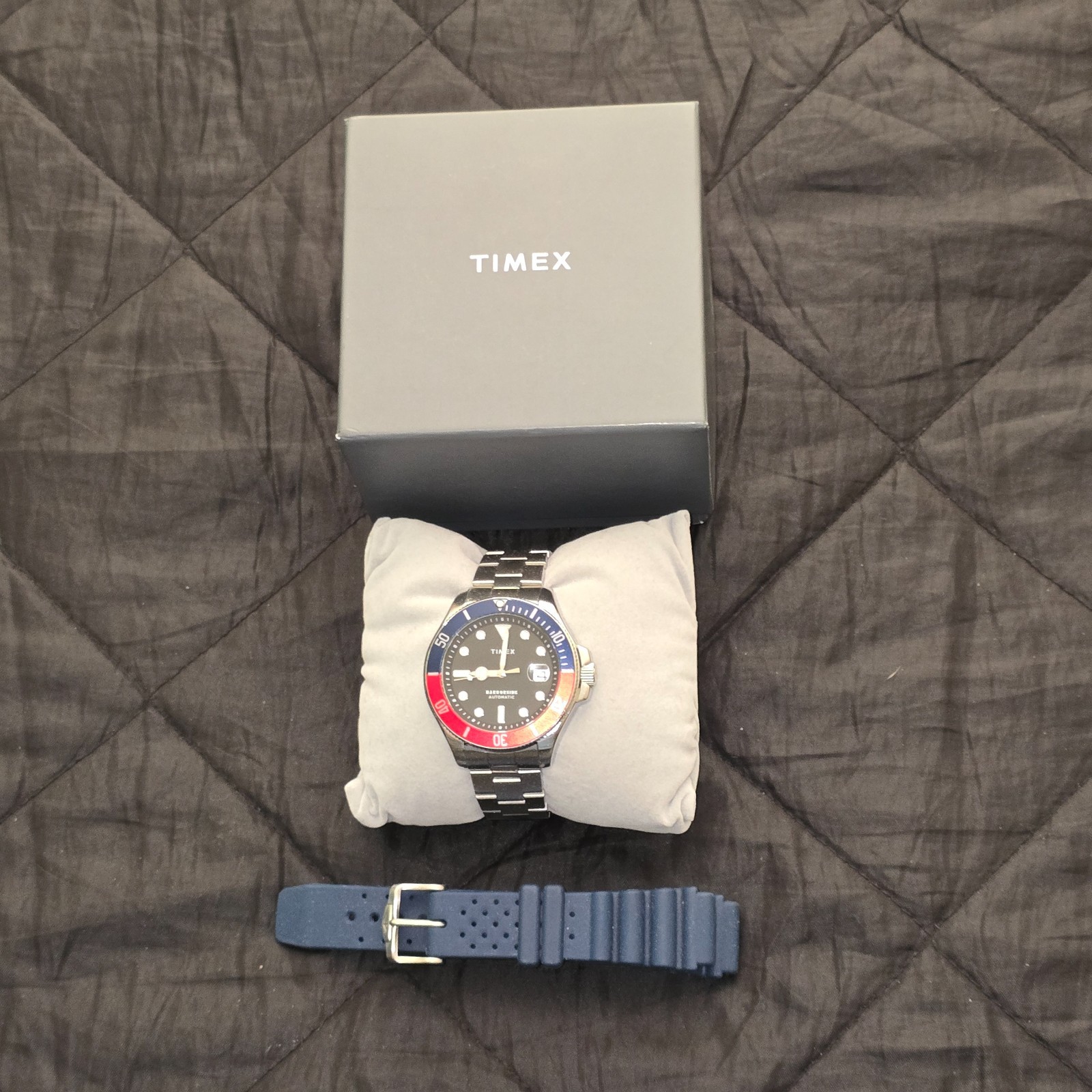 Timex Harborside Coast Automatic 43MM Watch (PEPSI) (Scratch/Damaged/Flaw)