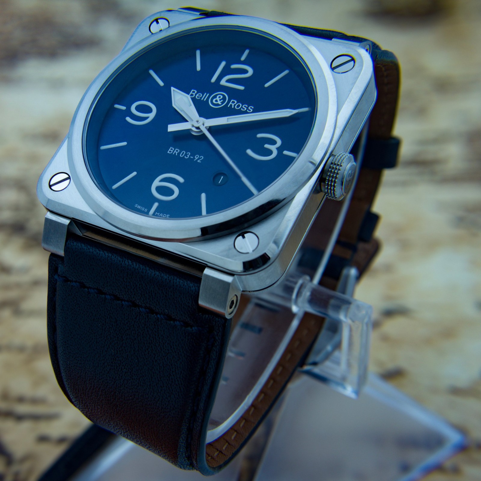 Bell & Ross BR03-92 Blue Steel BR0392-BLU-ST/SCA