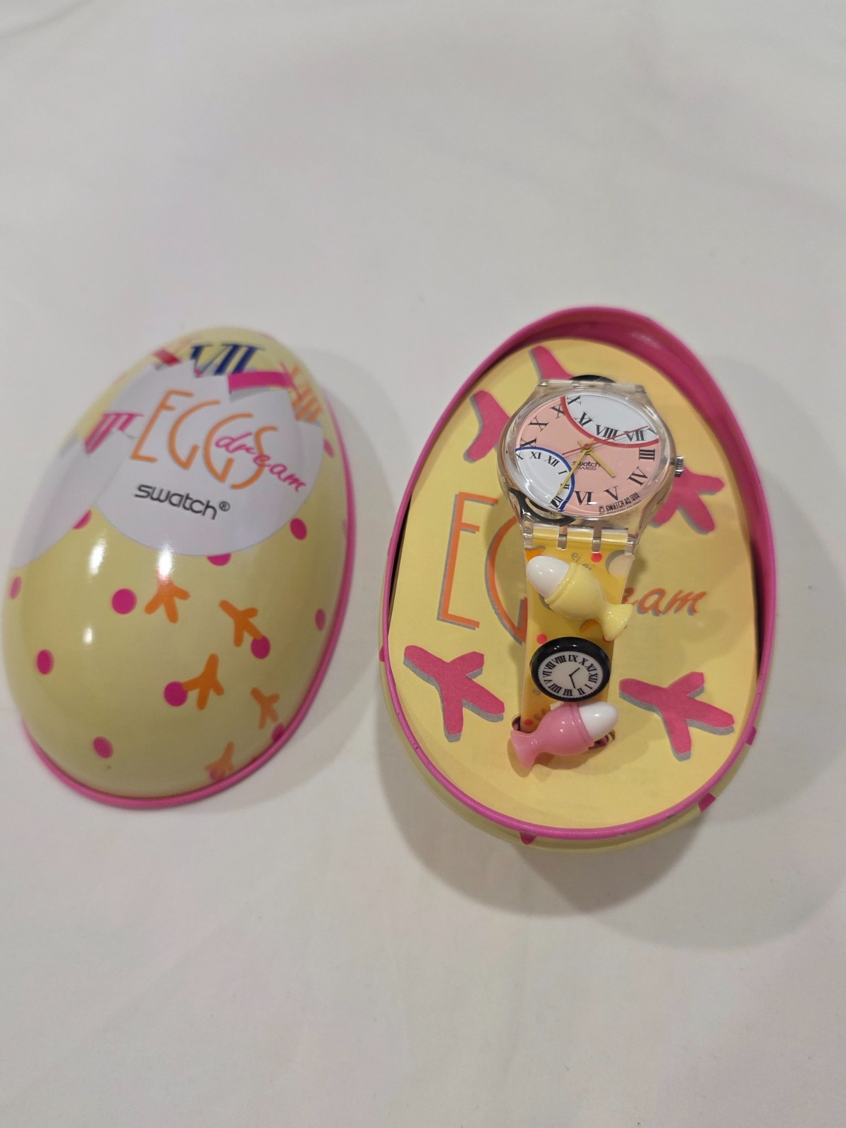 Rare Vintage 1994 Swatch “Eggs Dream” GZ128 – Limited Edition Easter Special