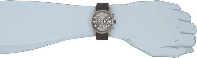 Michael Kors Chronograph Quartz Watch, Analog Display and Silicone Strap MK8241