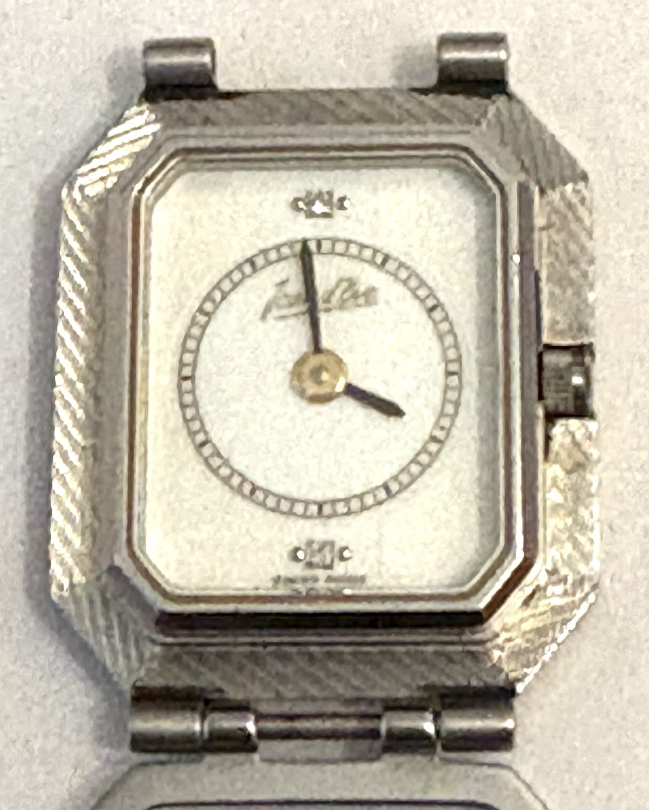 JEAN D’EVE Upside down wristwatch steel & diamond lady small wrist
