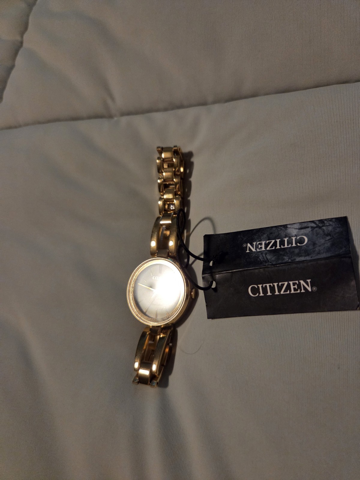 Citizen Eco-Drive Women’s Gold-Tone Analog Quartz Bracelet Watch 28-31.9mm