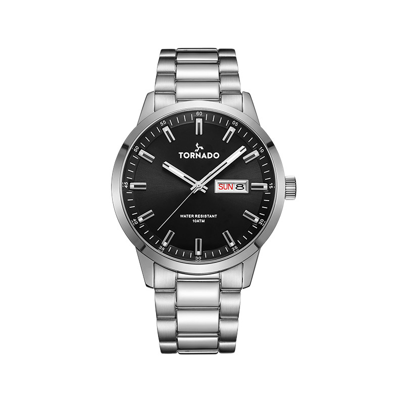 Tornado Spectra Men’s Analog Watch | Black Dial, 43x48mm, 100 m (10 ATM)