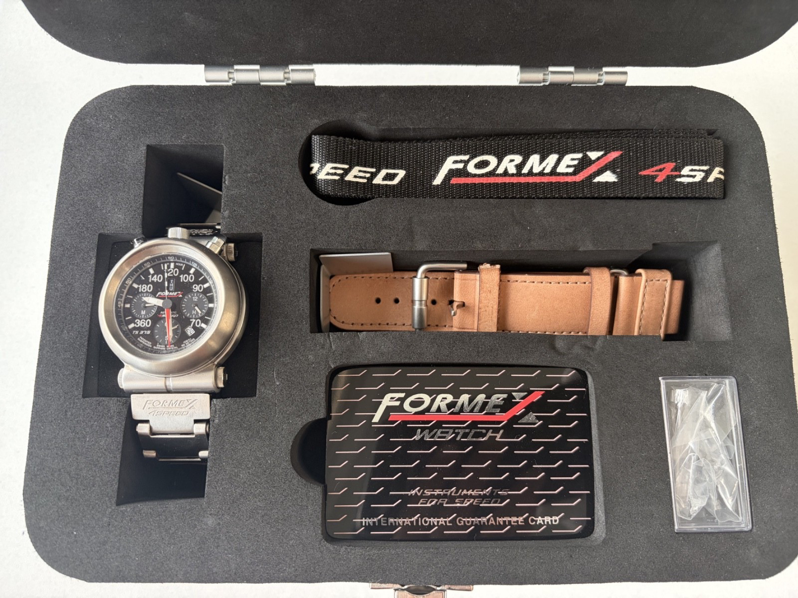 Formex 4-Speed Titanium Men’s Watch Quartz Chronograph TS350 45mm with box