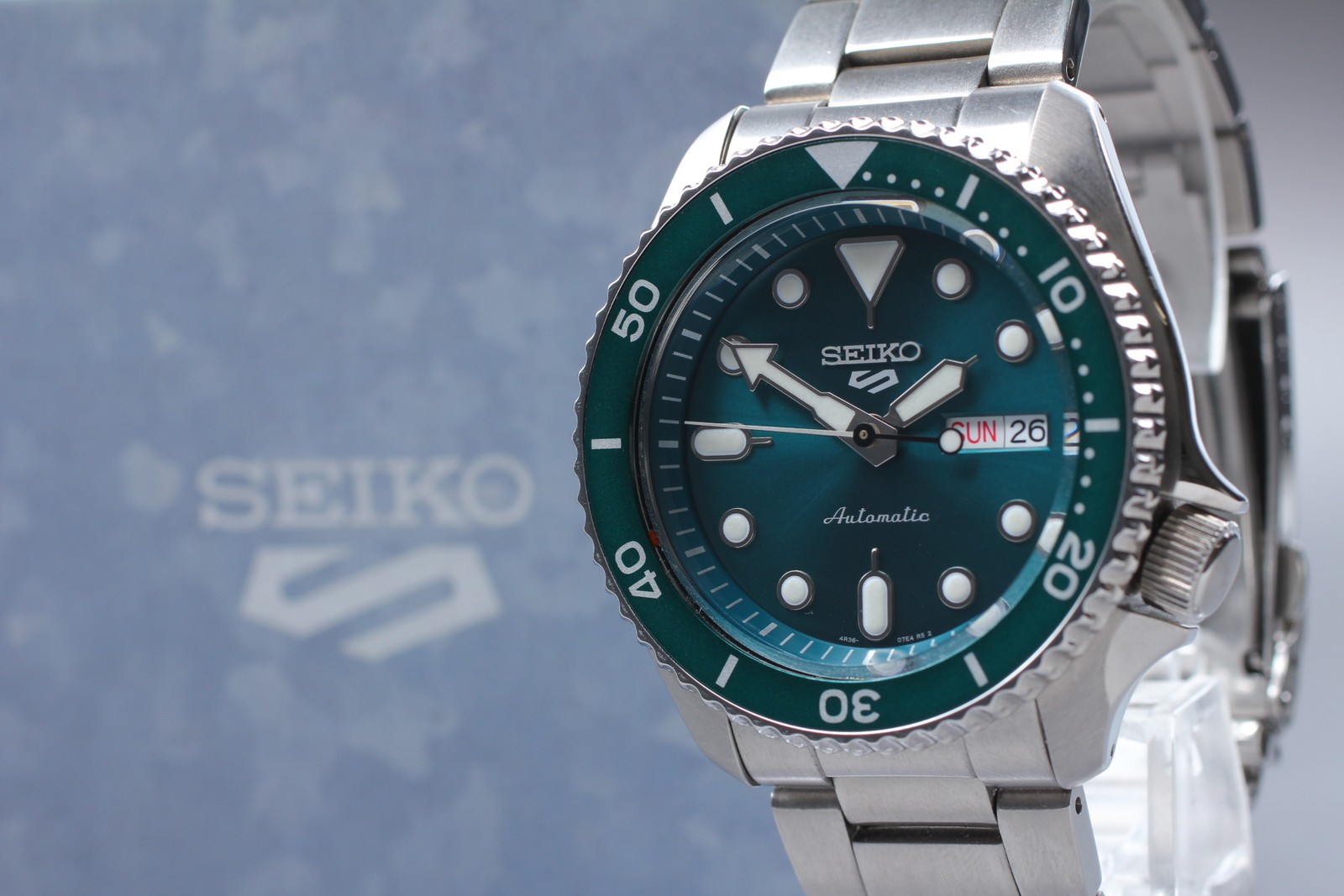 [MINT in BOX] SEIKO 5 Sports 4R36-07G0 Green Automatic Mens Watch From JAPAN