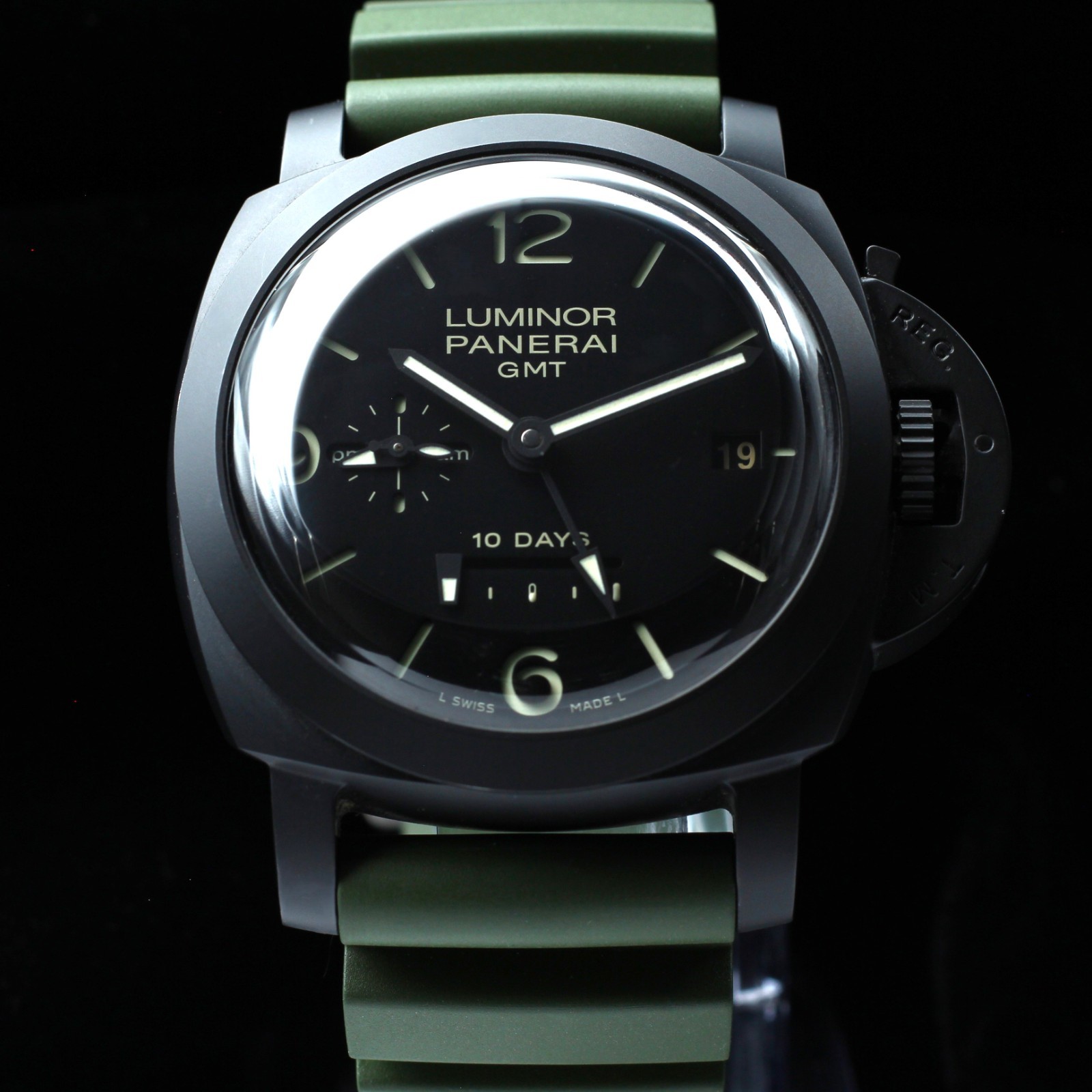 Panerai PAM00335 Ceramic 10 Day Complete Set 3 OEM Straps Box Papers