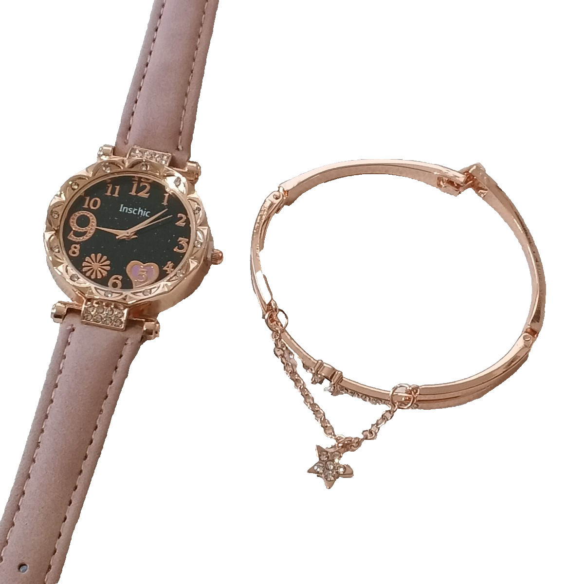 Watch & Bracelet set Brass Plated One Size fits 7.5 in wrist Brass Plated