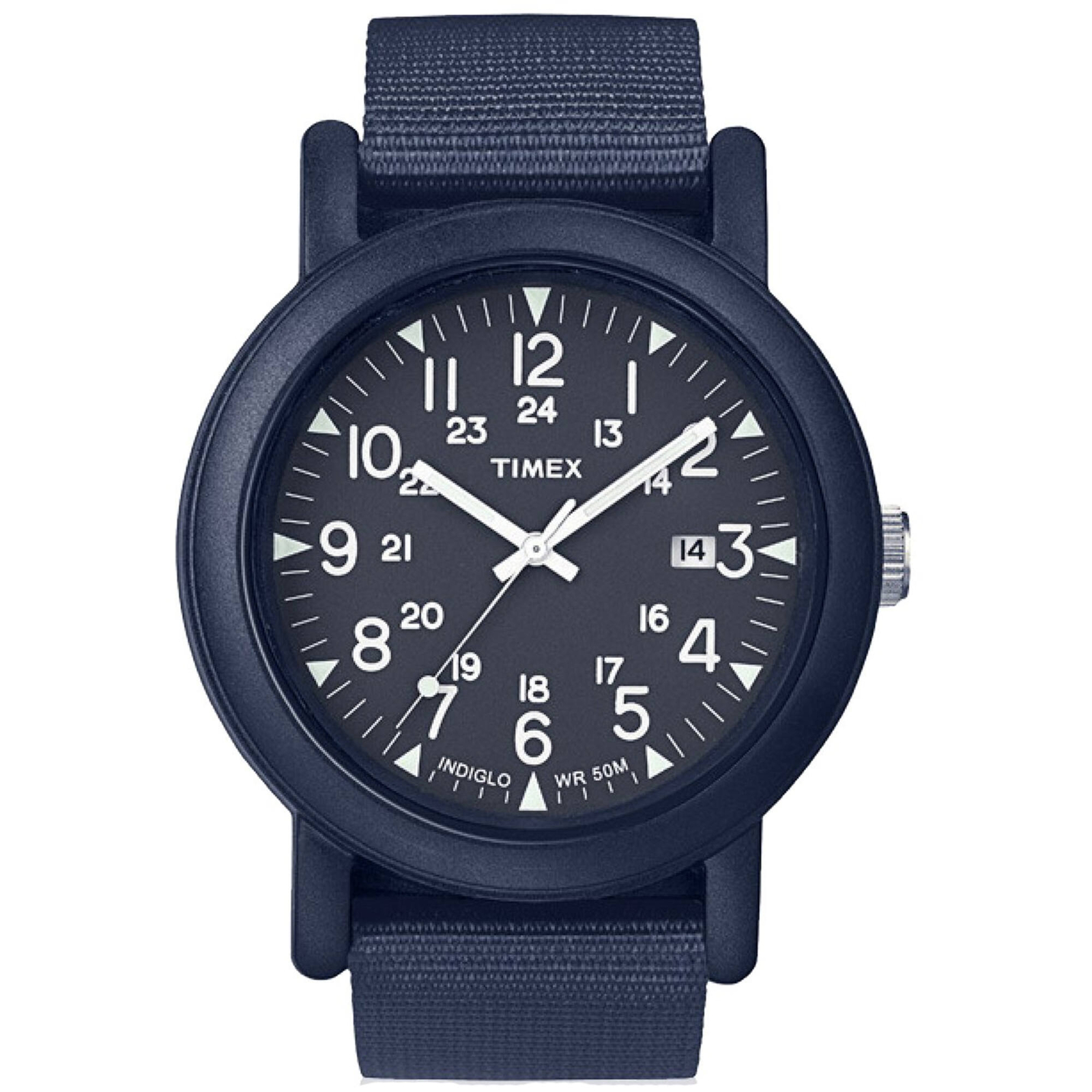 Timex Men’s Watch Camper Quartz Blue Dial Canvas/nylon Strap TW2P62600