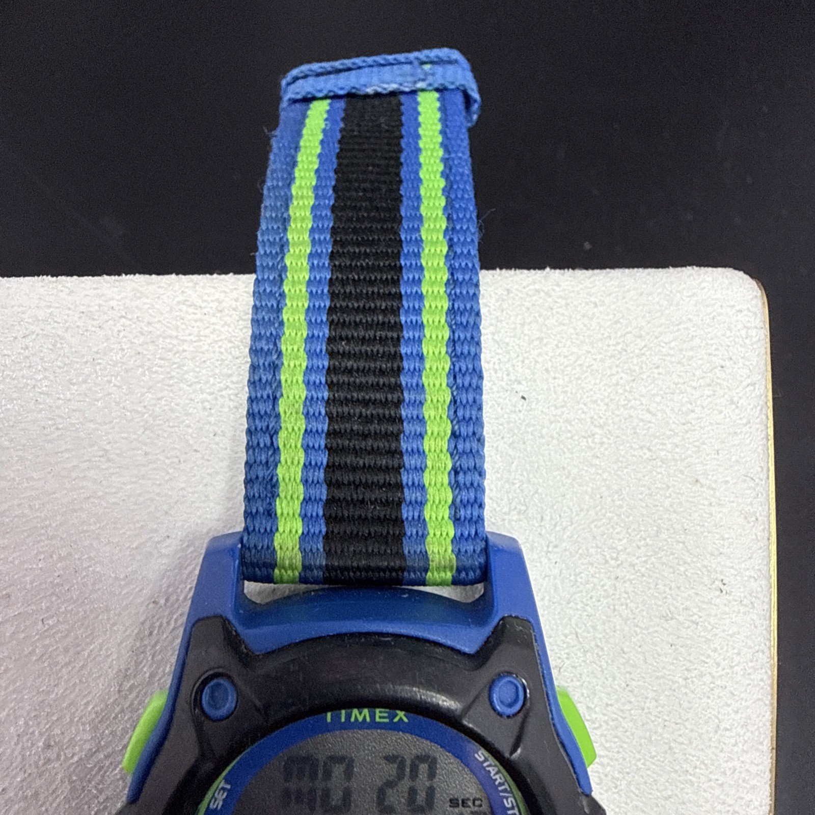 Timex Time Machines Digital Watch TW7C26000 Blue Black Green Working Read
