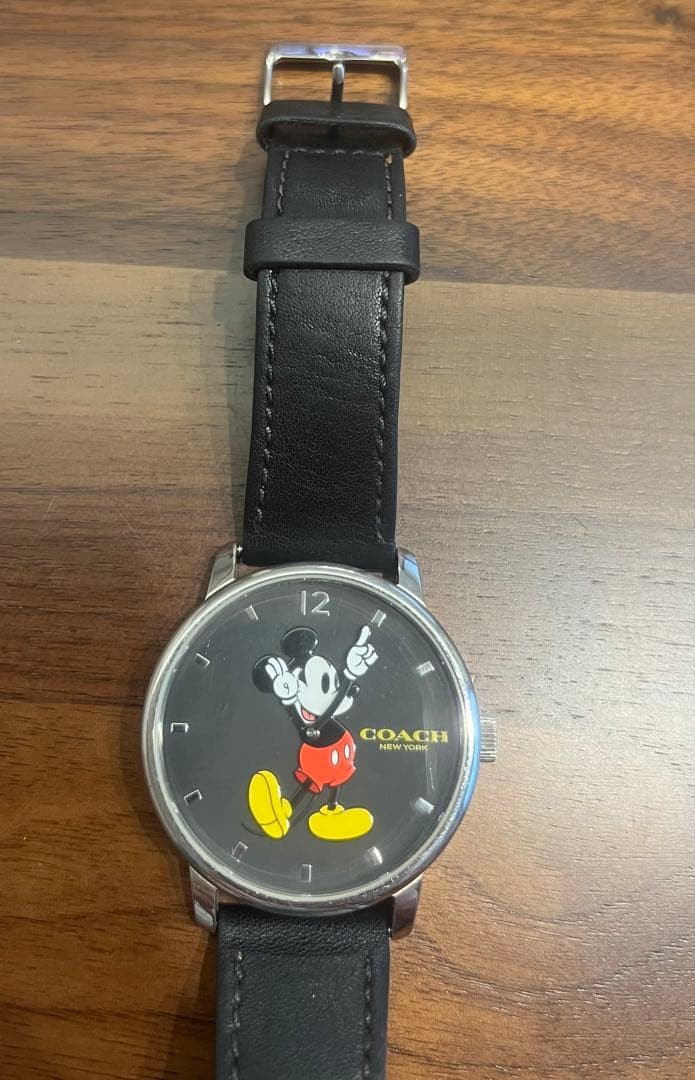 COACH x Disney Mickey Mouse Collaboration Wristwatch analog quartz casual black