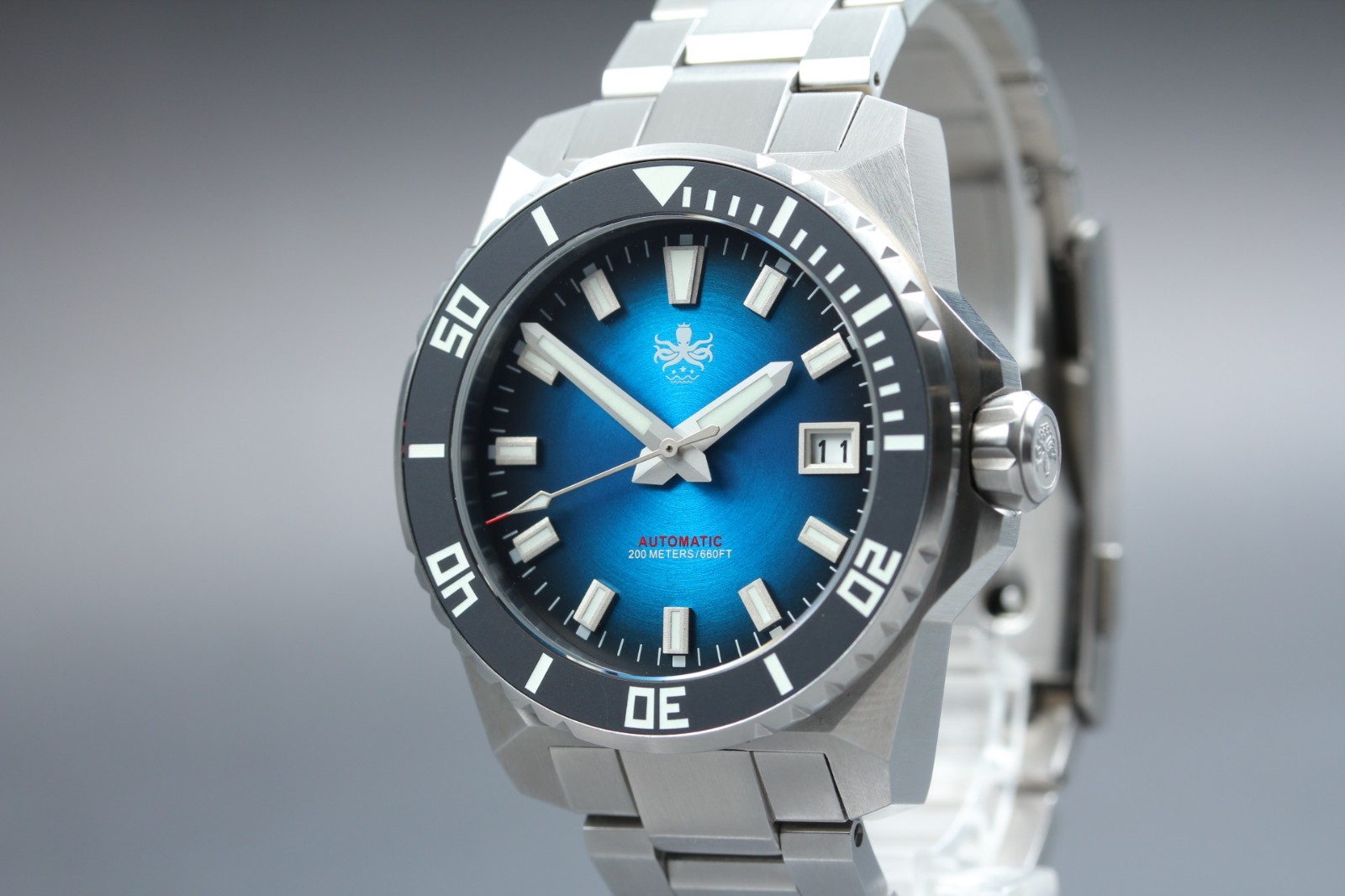 Phoibos Automatic Diver Watch PY054B 41mm 17cm Strap From Japan