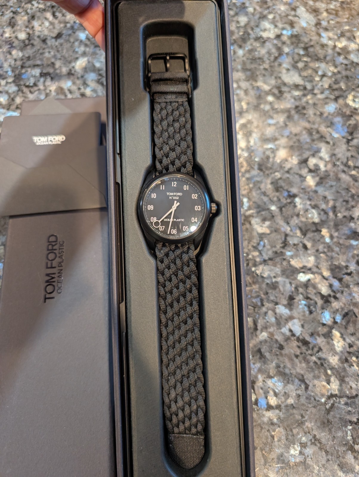 TOM FORD Ocean Plastic Black Dial Quartz 42mm Was $995 New. Prefect Condition
