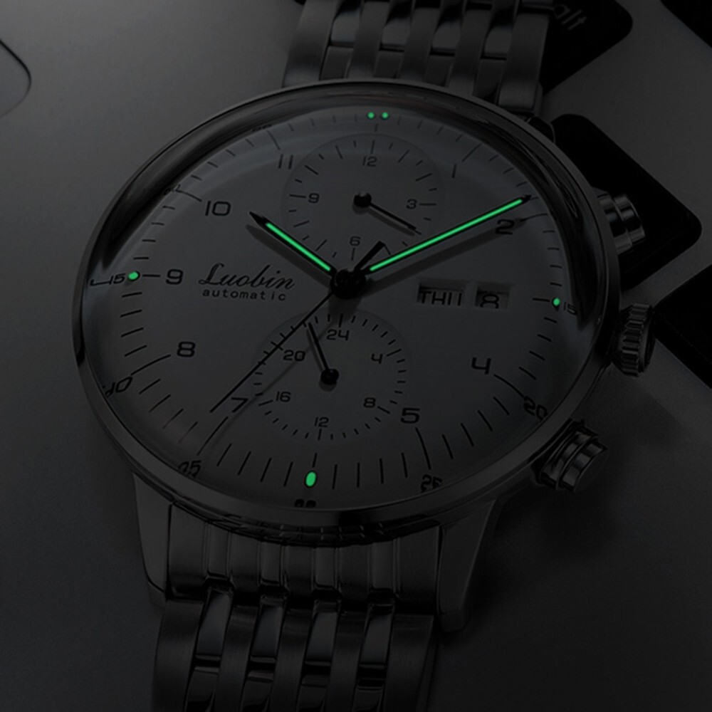 Luobin Automatic Men’s Luxury Mechanical Watch 3 Bar Hour Date Month Multi Dials