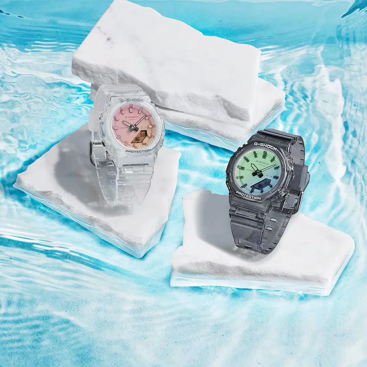 CASIO G-SHOCK GMAP2100SR-7AJF White Clear Pink Polarized Women’s Watch Japan New