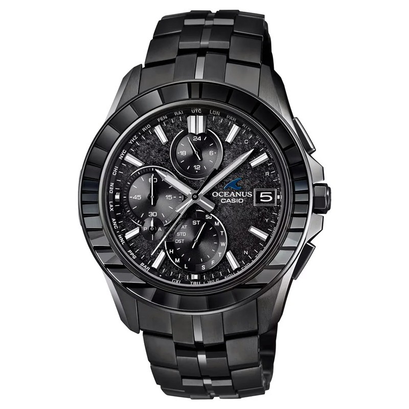 Casio Oceanus Manta 42.8mm Black Dial Men’s Watch OCWS7000CN-1A