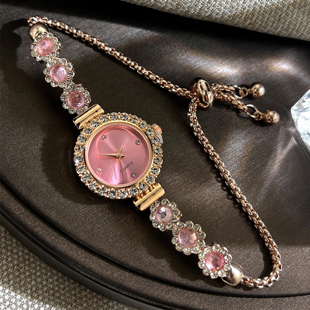 Elegant Rhinestone Women Watches Fashion Ladies Bracelet Strap Quartz Wristwatch