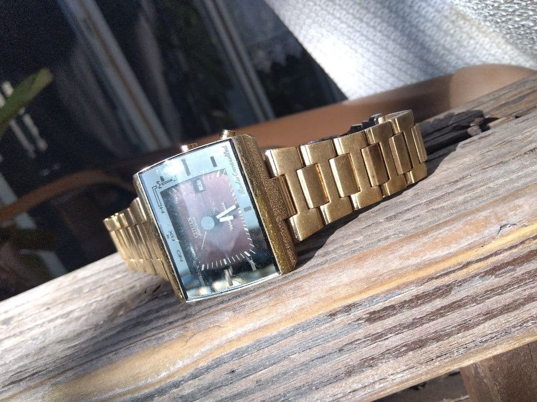 Citizen Eco-Drive, working condition, rectangular. 【USED】