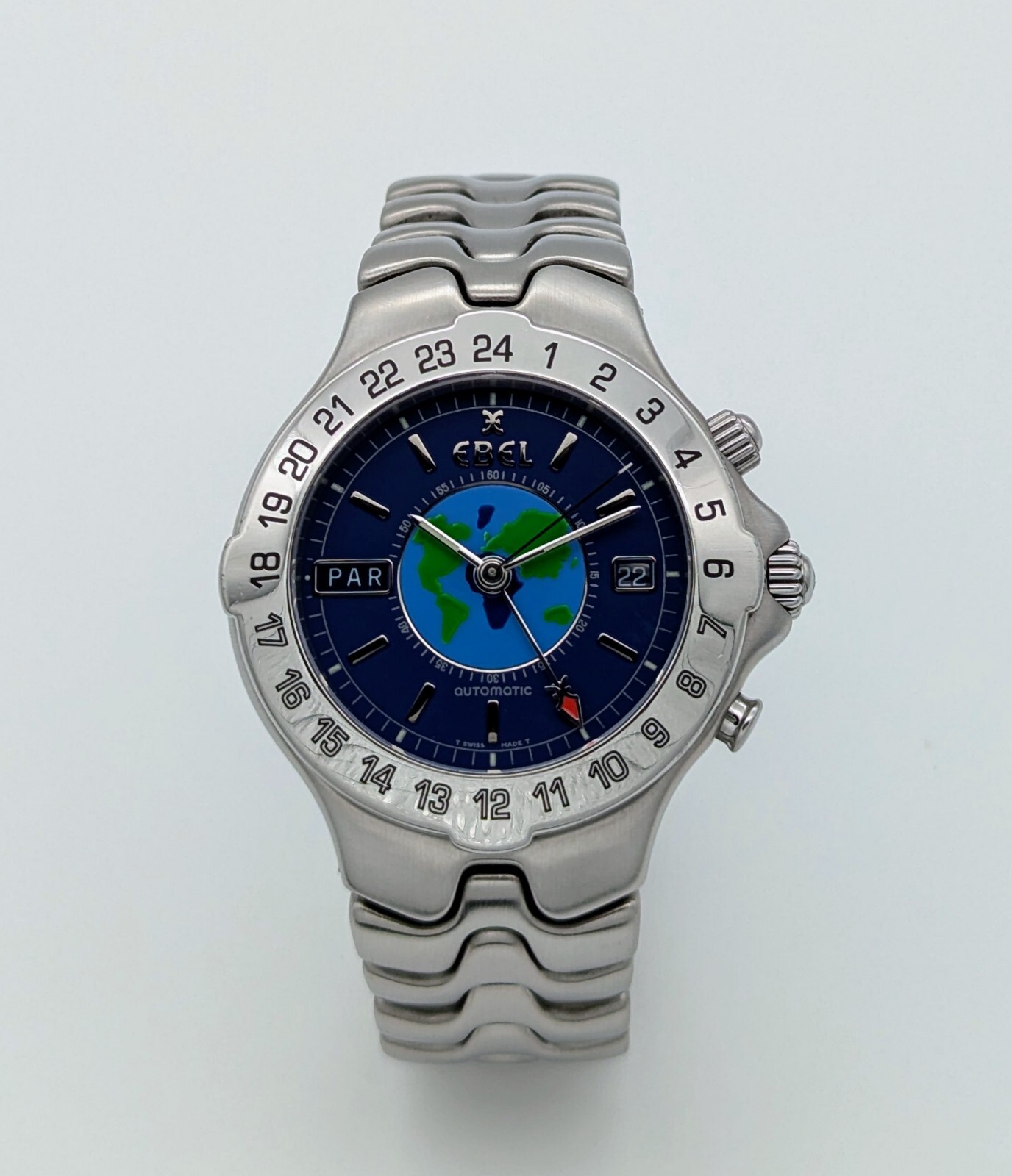 Ebel Sportwave Meridian Automatic World Timer Stainless Steel Ø1 9/16in Uhr 32