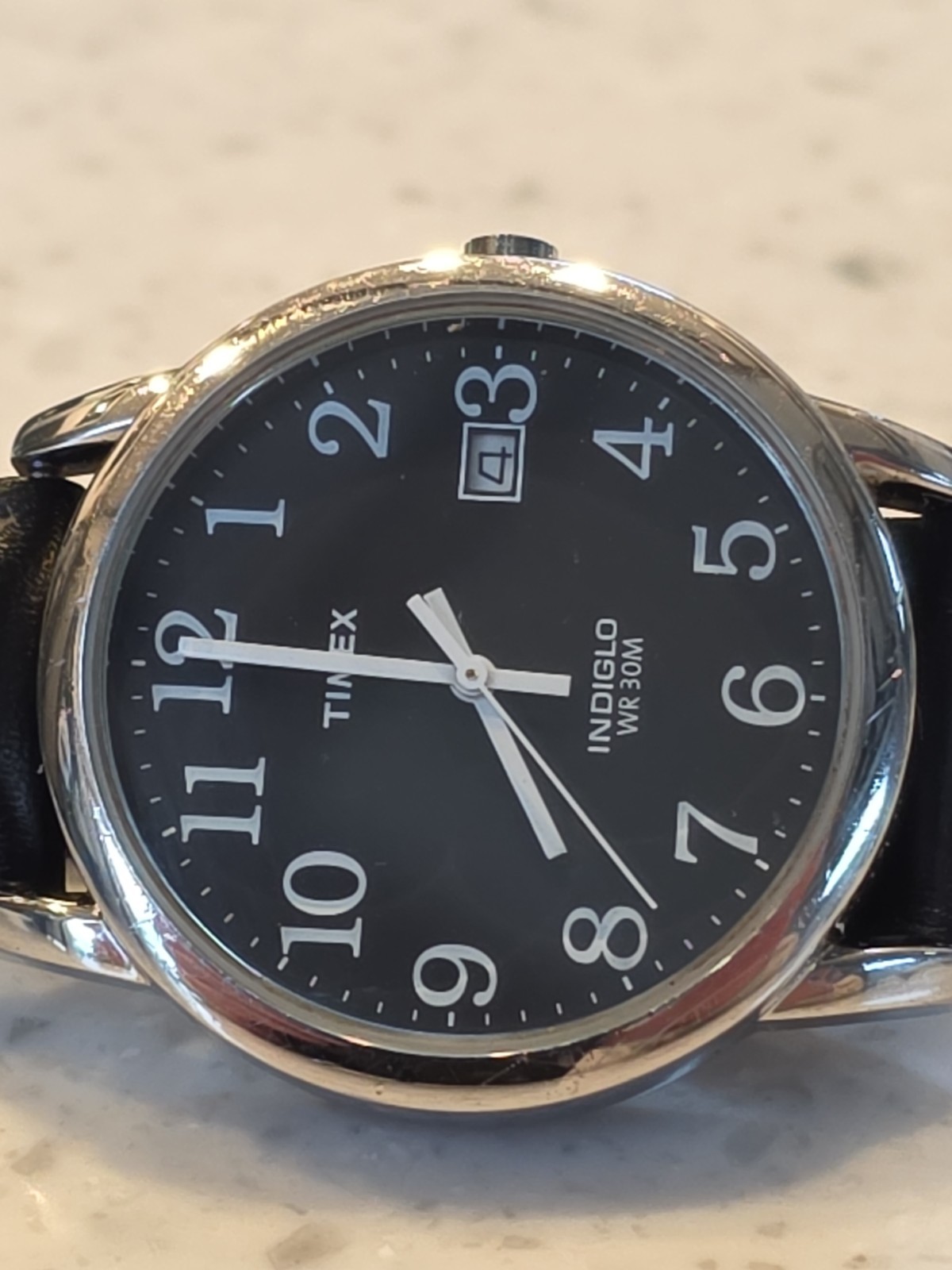 Timex Indiglo Easy Reader T2N370 WR 30M Date Classic Black Tone Men’s Watc (68C)