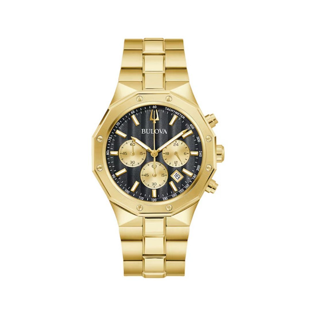 Bulova Prestige Classic Men’s Black Dial Gold-Tone Quartz Watch 97B232