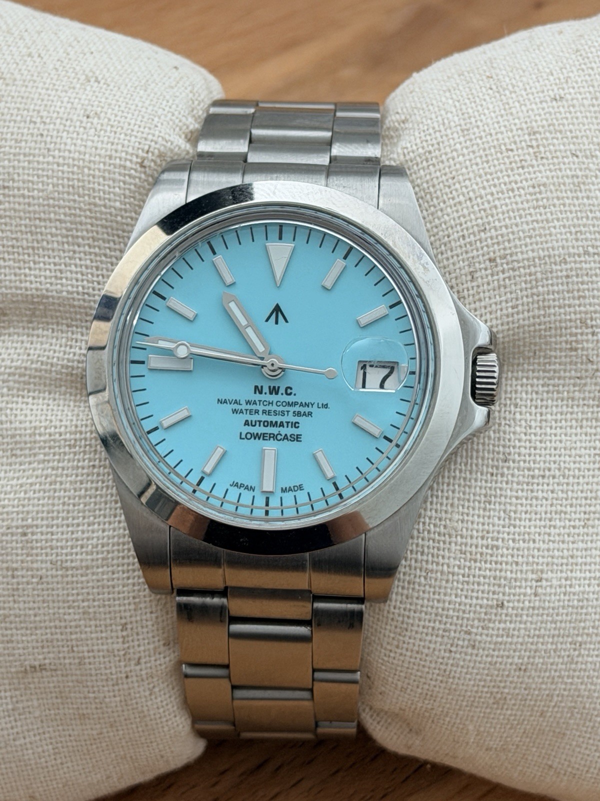NAVAL WATCH CO. LOWERCASE FRXA010 TURQUOISE AUTOMATIC WATCH