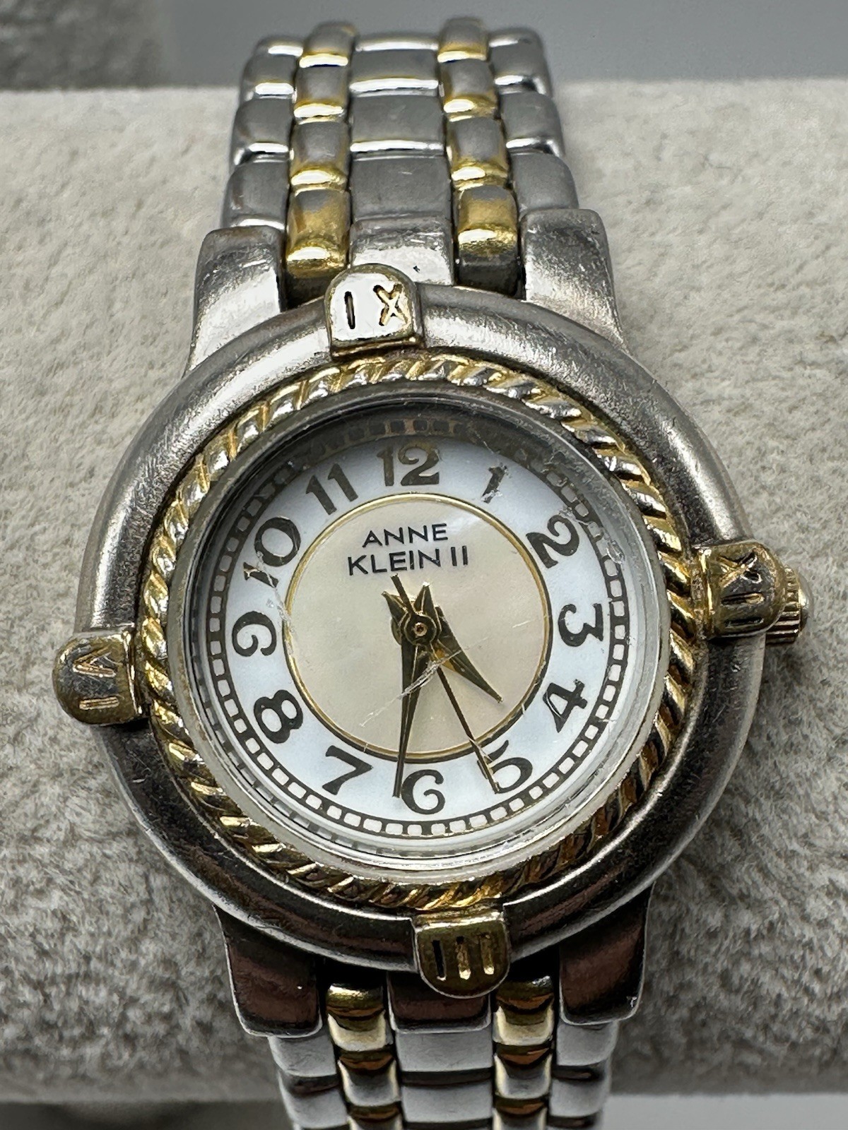 Anne Klein 10/2080-1 New Battery Ladies MOP Watch 24MM 6.5″ P85