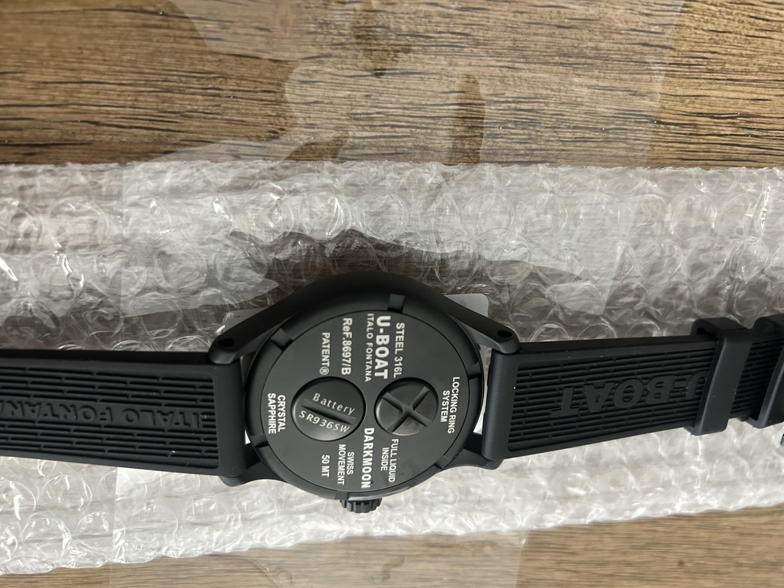 (AS- IS) U-Boat Capsoil Darkmoon Soleil Red IPB Quartz Watch, 44 mm, 8697