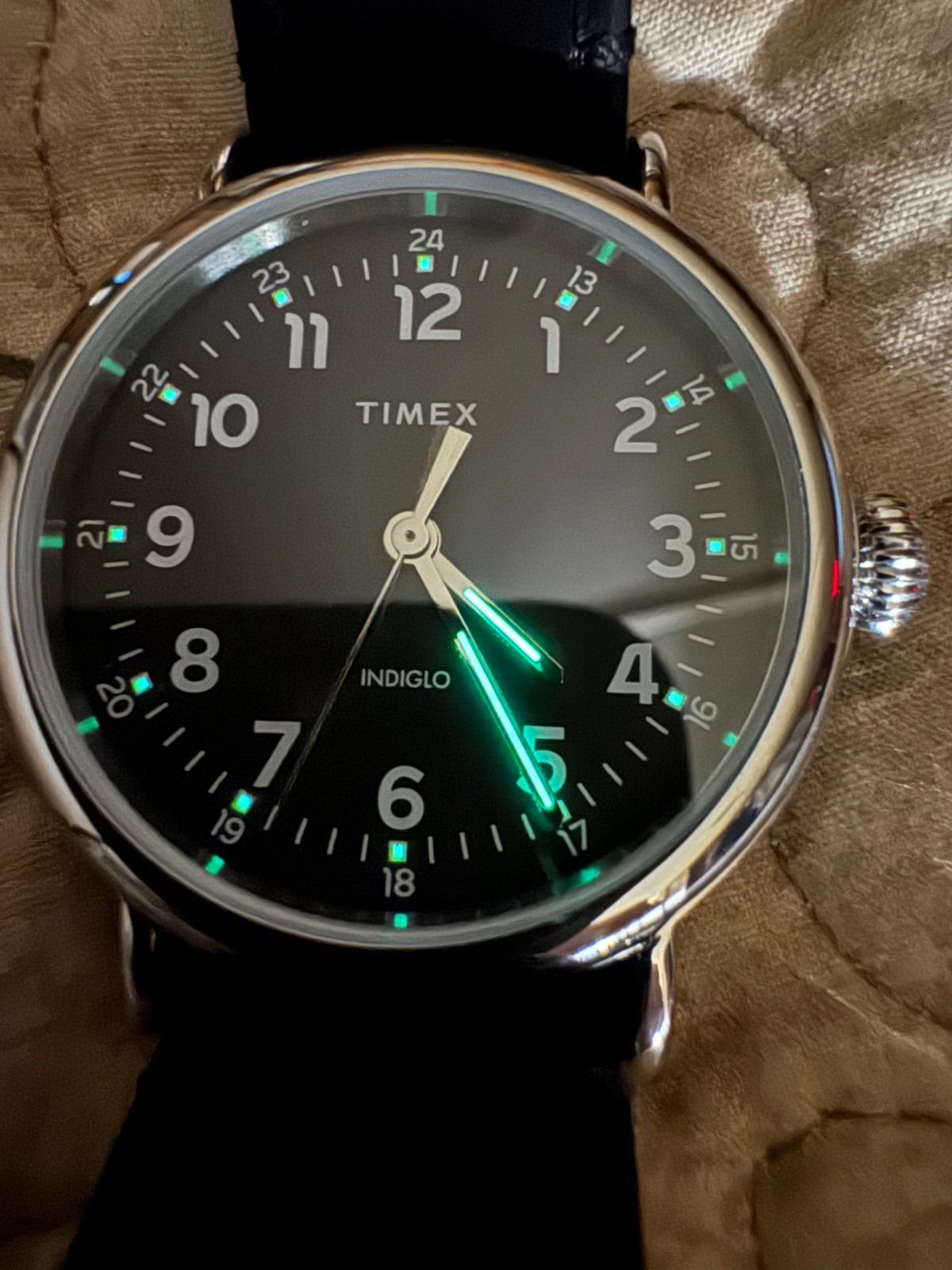 Timex Standard Collection Quartz Watch 40MM Indiglo TW2T20200 Runs Good