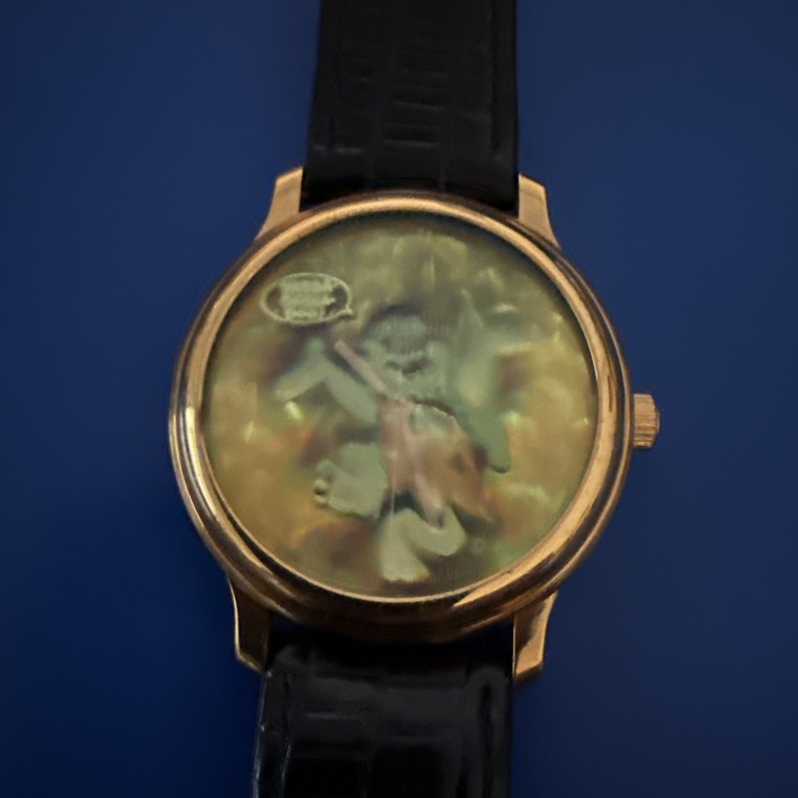 1991 (Fantasma)-3-D Fred Flintstone Hologram Watch NOS
